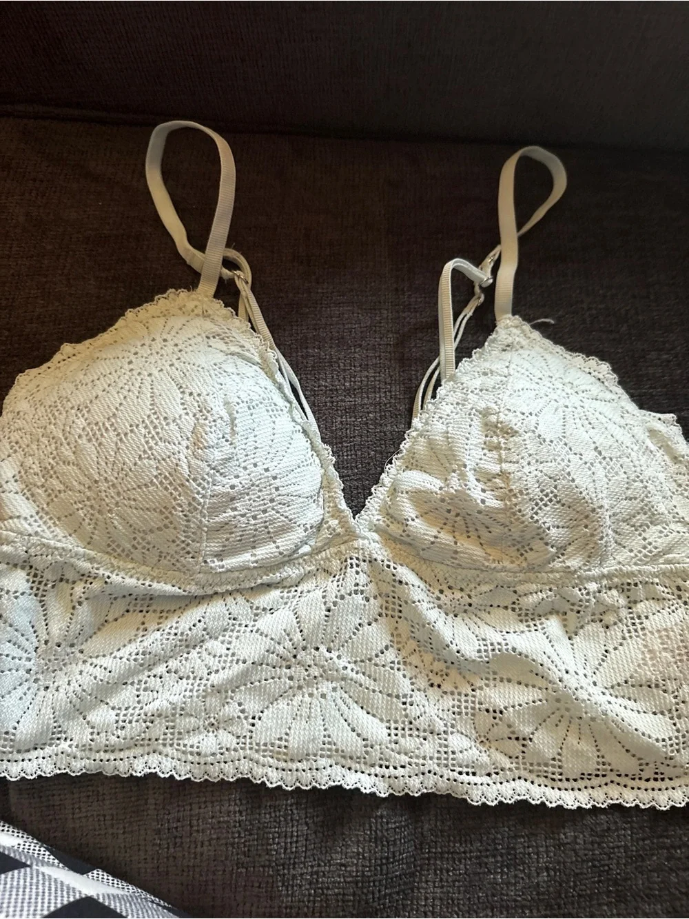 aerie Cream Crochet Lace Bralette